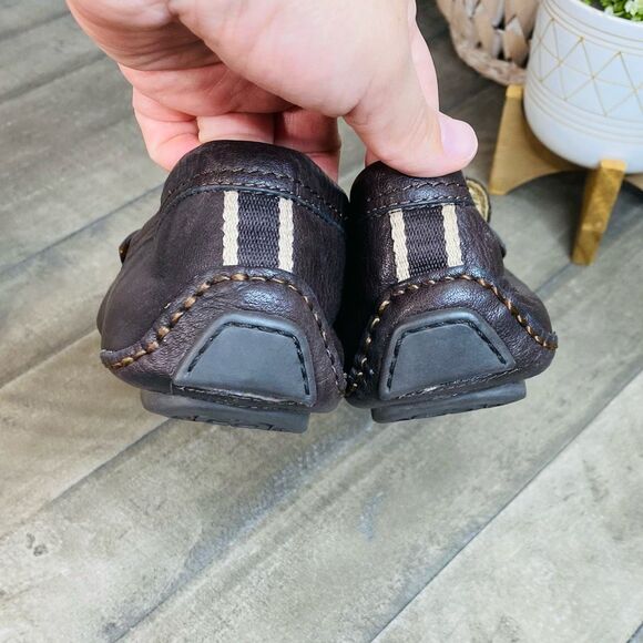 COACH Neal Brown Nappa Leather Penny Loafers Mocs Men's Size 9.5M - Picture 4 of 7
